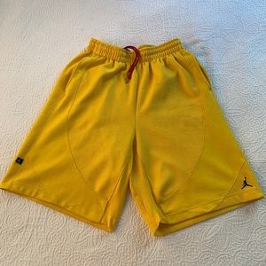 Jordan shorts color yellow size large